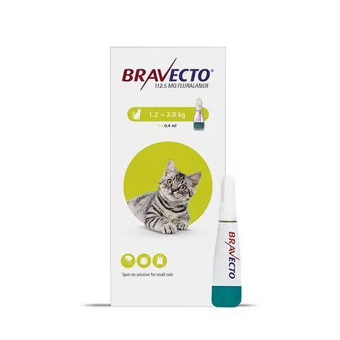 BRAVECTO Spot Kedi 112.5mg (1.2kg-2.8kg) SKT:03.26